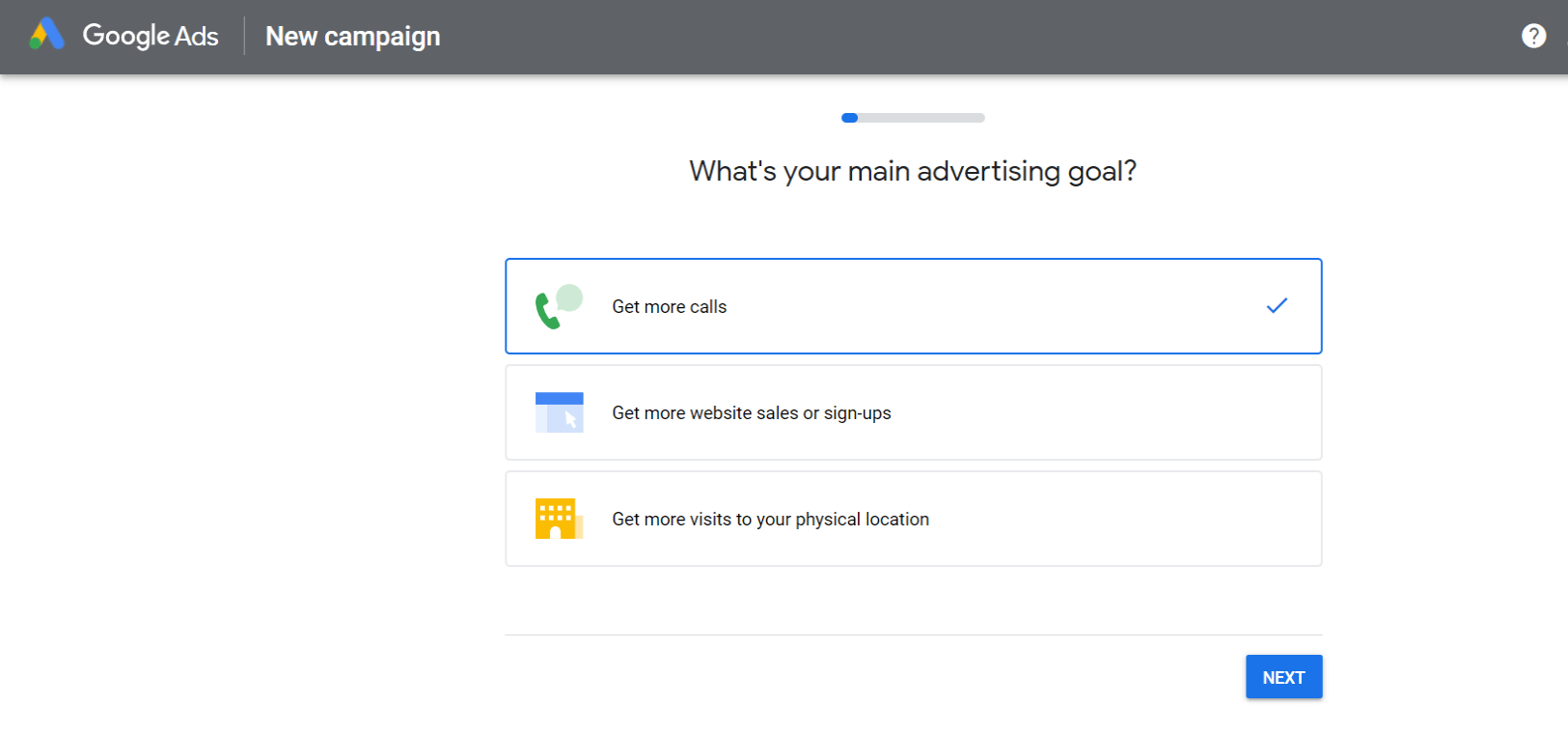Setting up Google AdWords account
