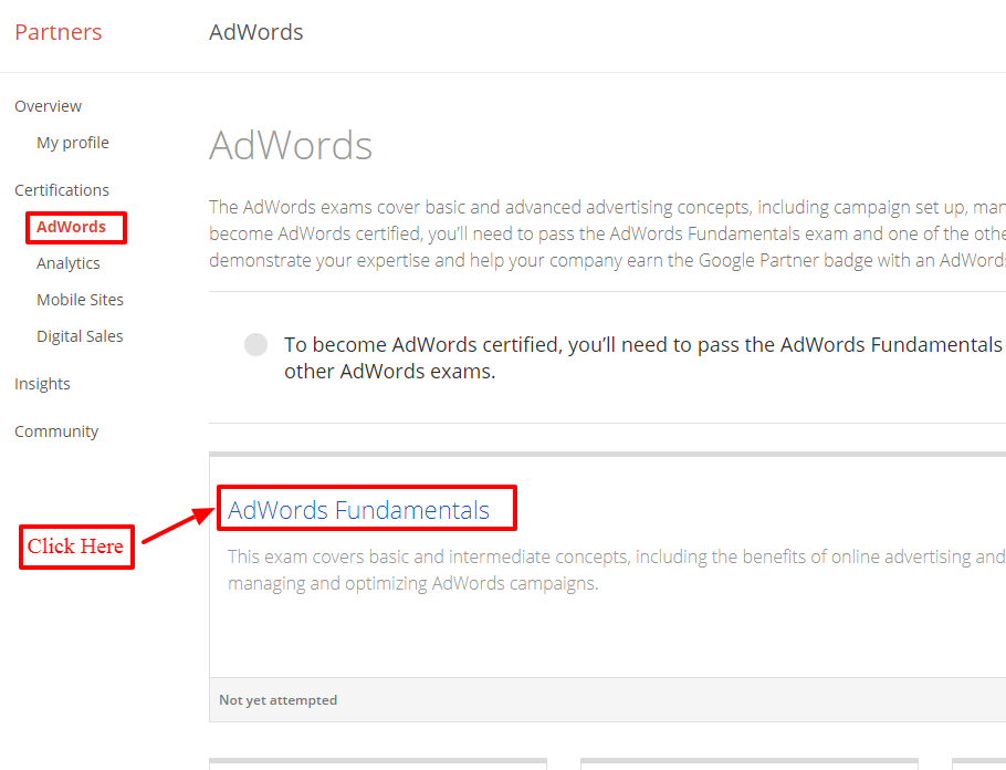 Google AdWords Certification Process