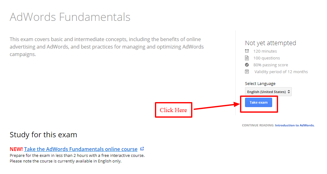 Google AdWords Certification Process