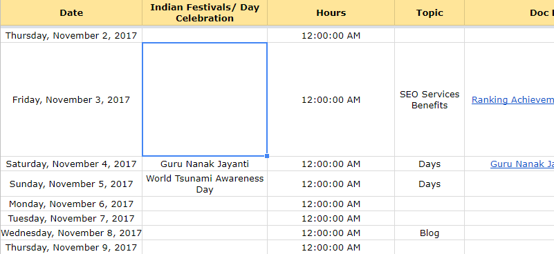 Format to Store Data Google Sheets